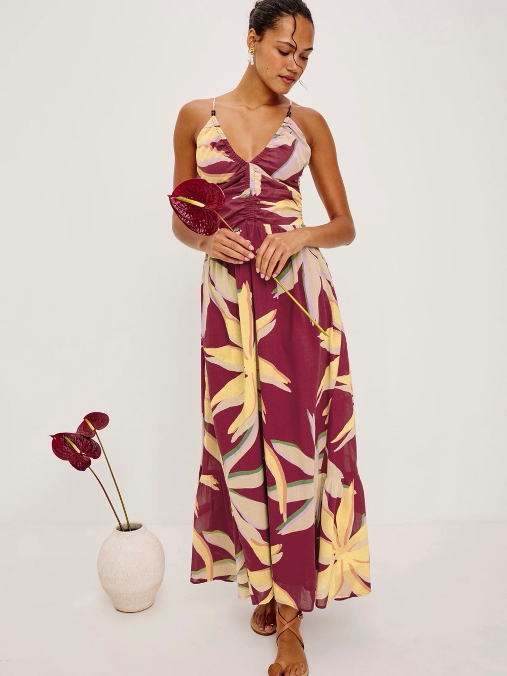NWT Rails Palm Dress - Red Palma
